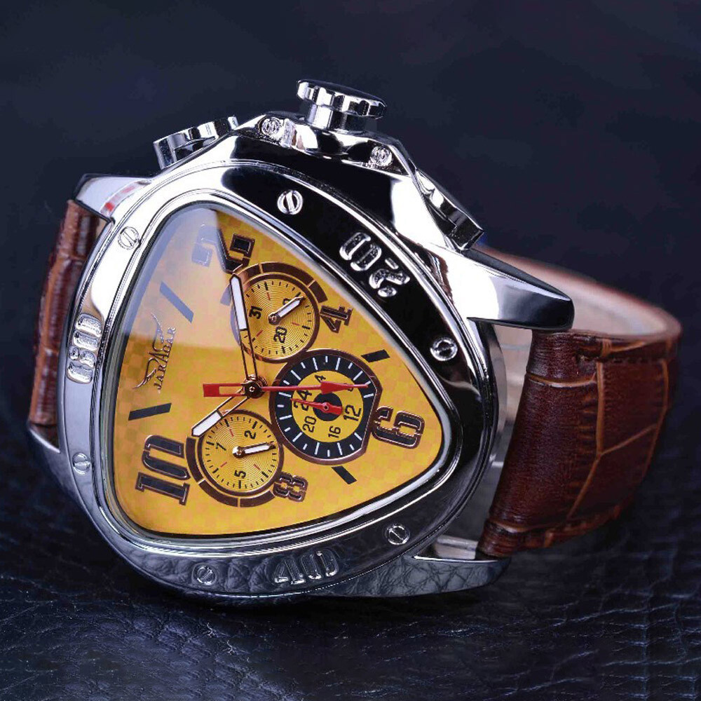 JARAGAR Geometric Triangle Men’s Sports Watch Automatic Mechanical Wrist Watches