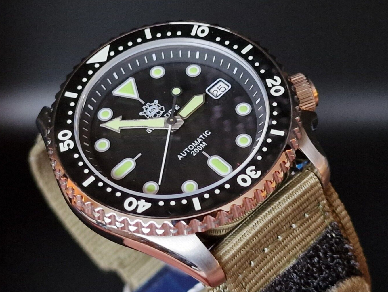 Seiko NH35A Automatic Mechanical 41mm Military Dive Watch by Steeldive
