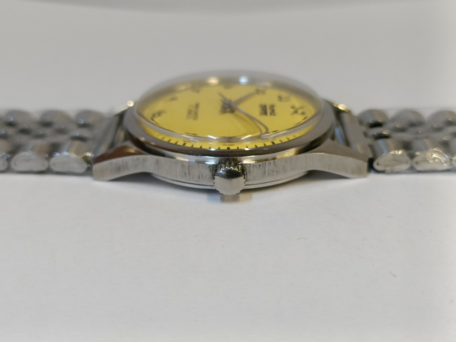 REFURBISHED HMT JANATA BENGALI NUMERALS 17J WINDING YELLOW DIAL 0231 INDIA MEN’S