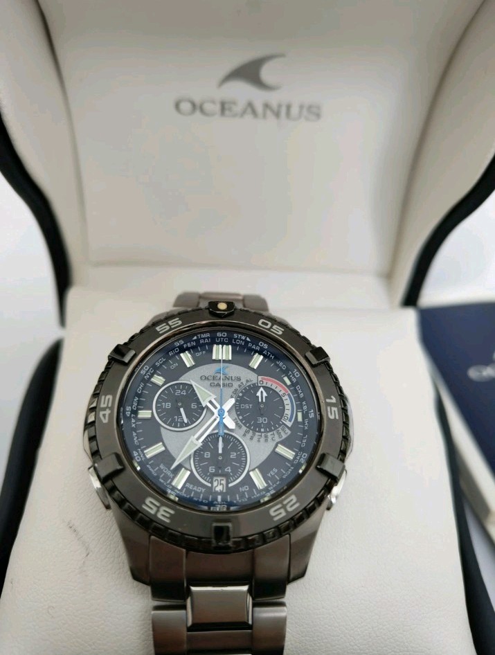 Casio Oceanus OCW-P500TDJ-1A2JF Titanium Men’s Watch World Time Mens Watch Solar
