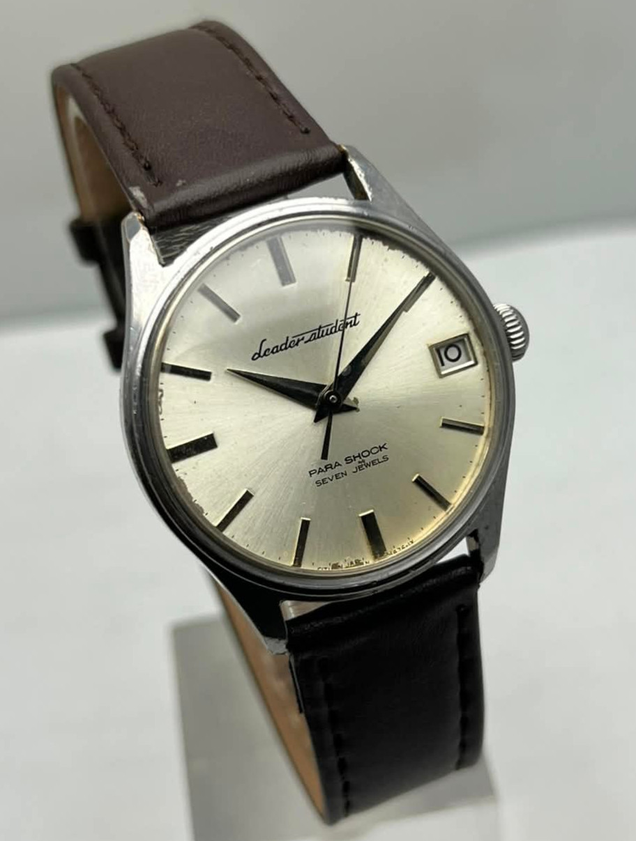 Vintage Citizen Leader Student Parashock Manual Wind 7 Jewels Men’s Wrist Watch