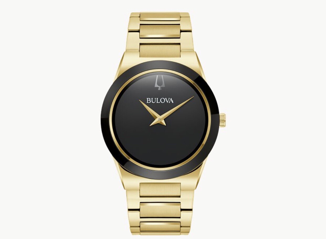New Black Dial Gold Stainless Steel Bracelet Millennia Men’s 97A183