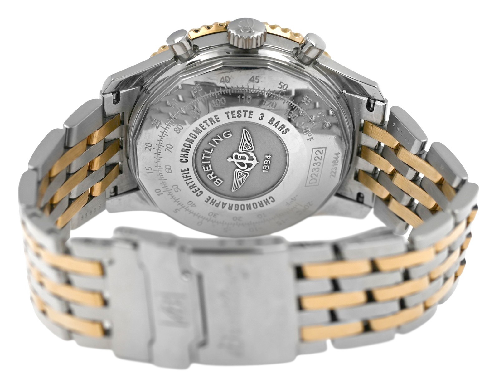 Breitling Navitimer D23322 Chronograph Date 18K Gold Steel 42MM Men’s Automatic
