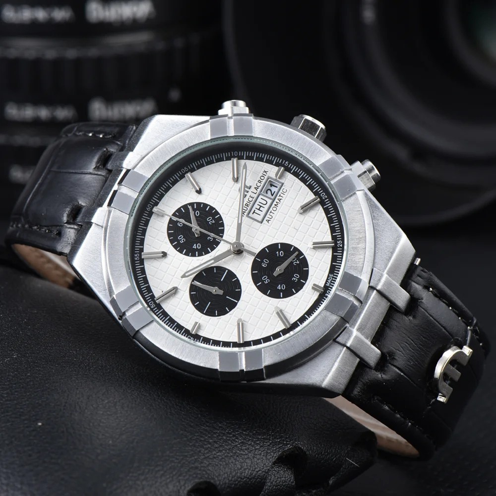 Maurice Lacroix Brand Watches for Mens Multifunction Chronograph WristWatch Gift