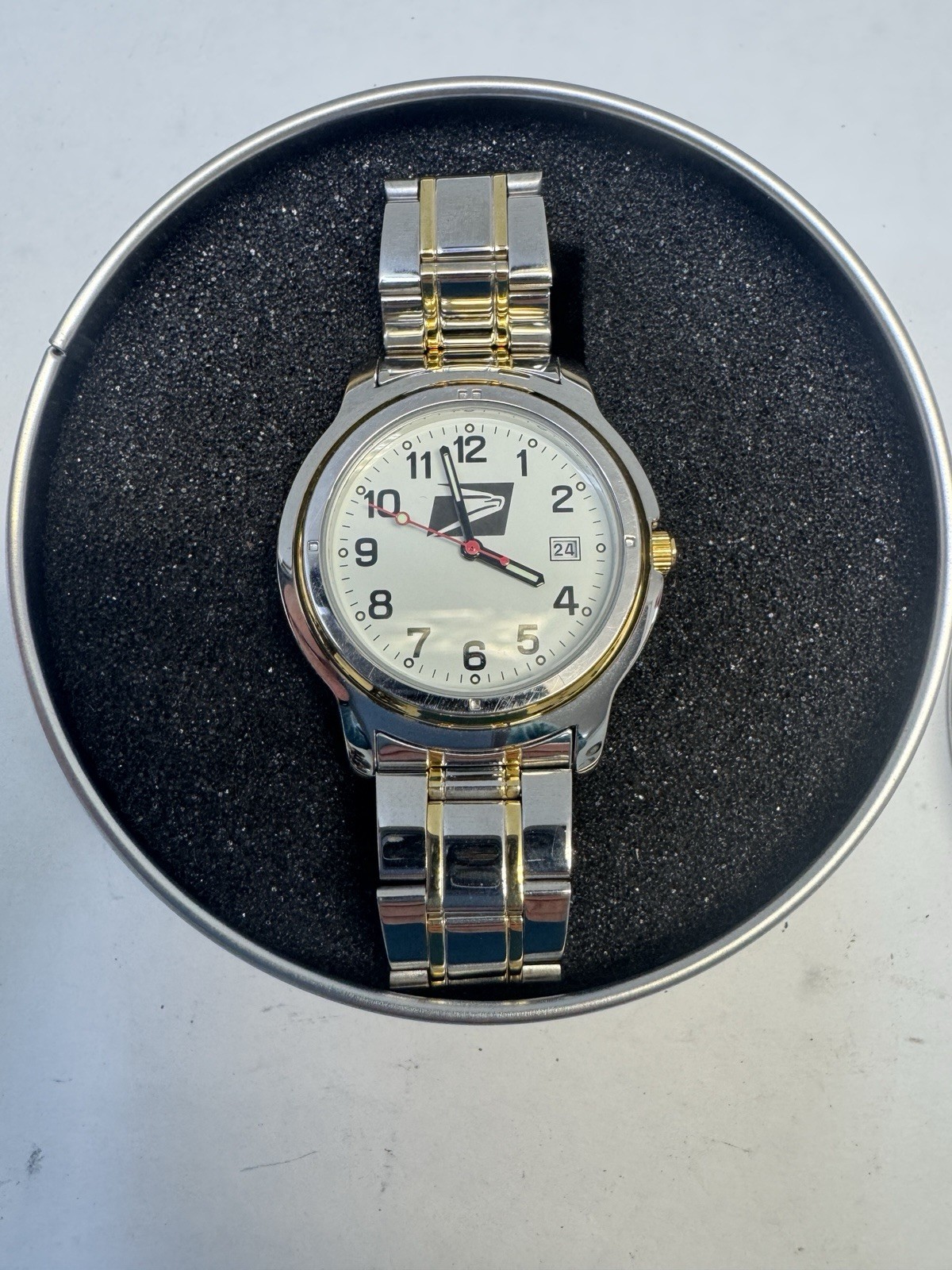 Sweda United States Postal Service Mens Date Two Tone Quartz 38mm Watch