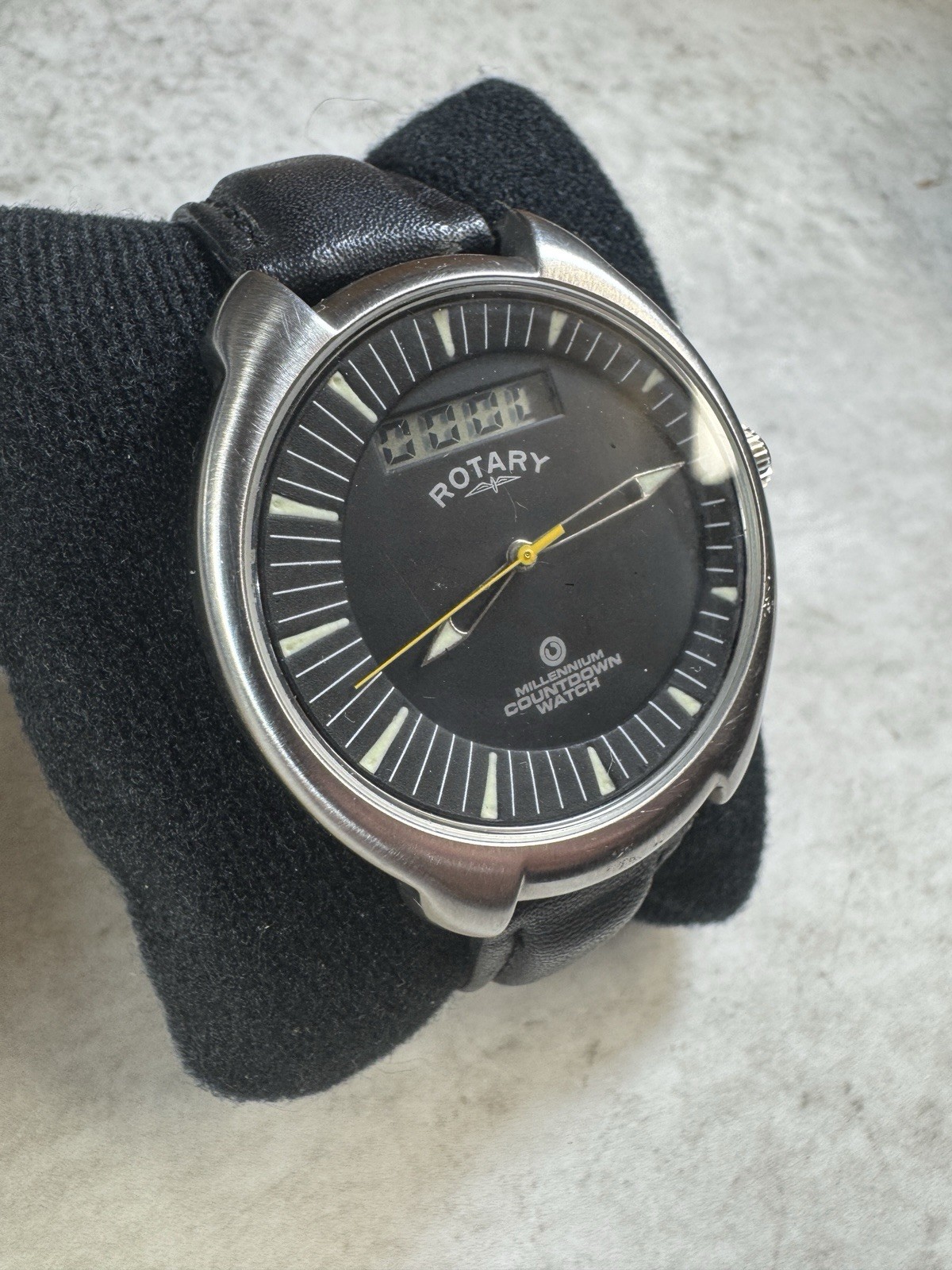 Rotary Millennium Countdown Quartz Watch. New Batteries. Box & Papers. Working.