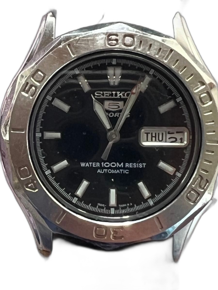 SEIKO 5 SPORTS Automatic Watch Black Dial 100M Water Resistant Pre-owned – Fair