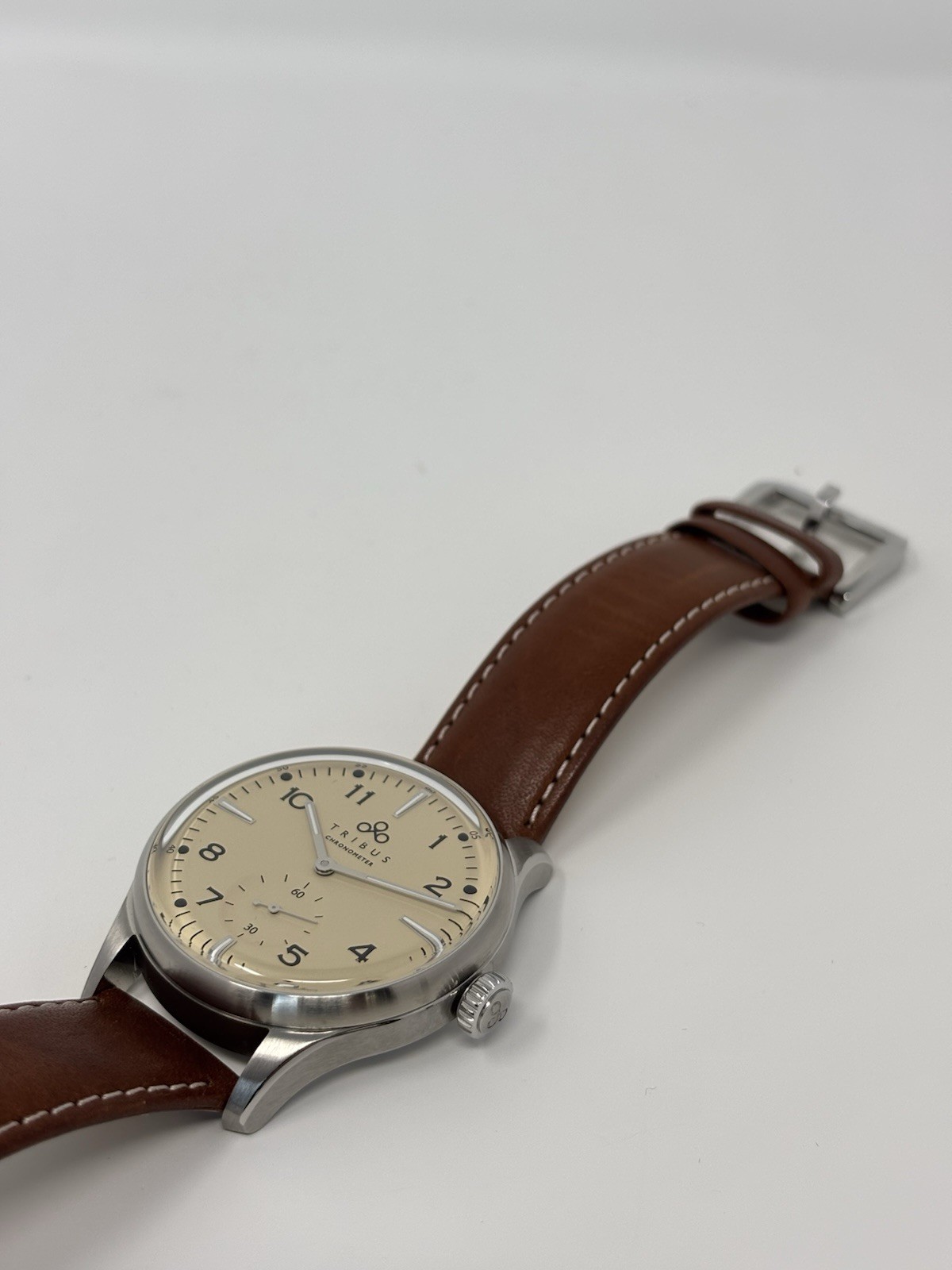 Tribus TRI-01 Small Second COSC Men’s Automatic Watch – Cream