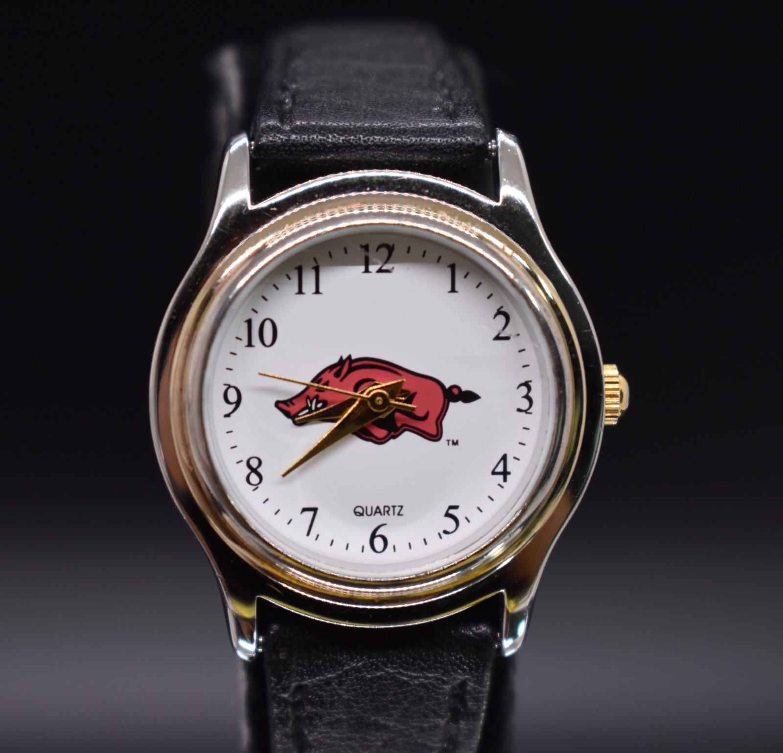 Vintage Nelsonic Razorbacks Hog Logo Quartz Watch University Arkansas Pig NCAA