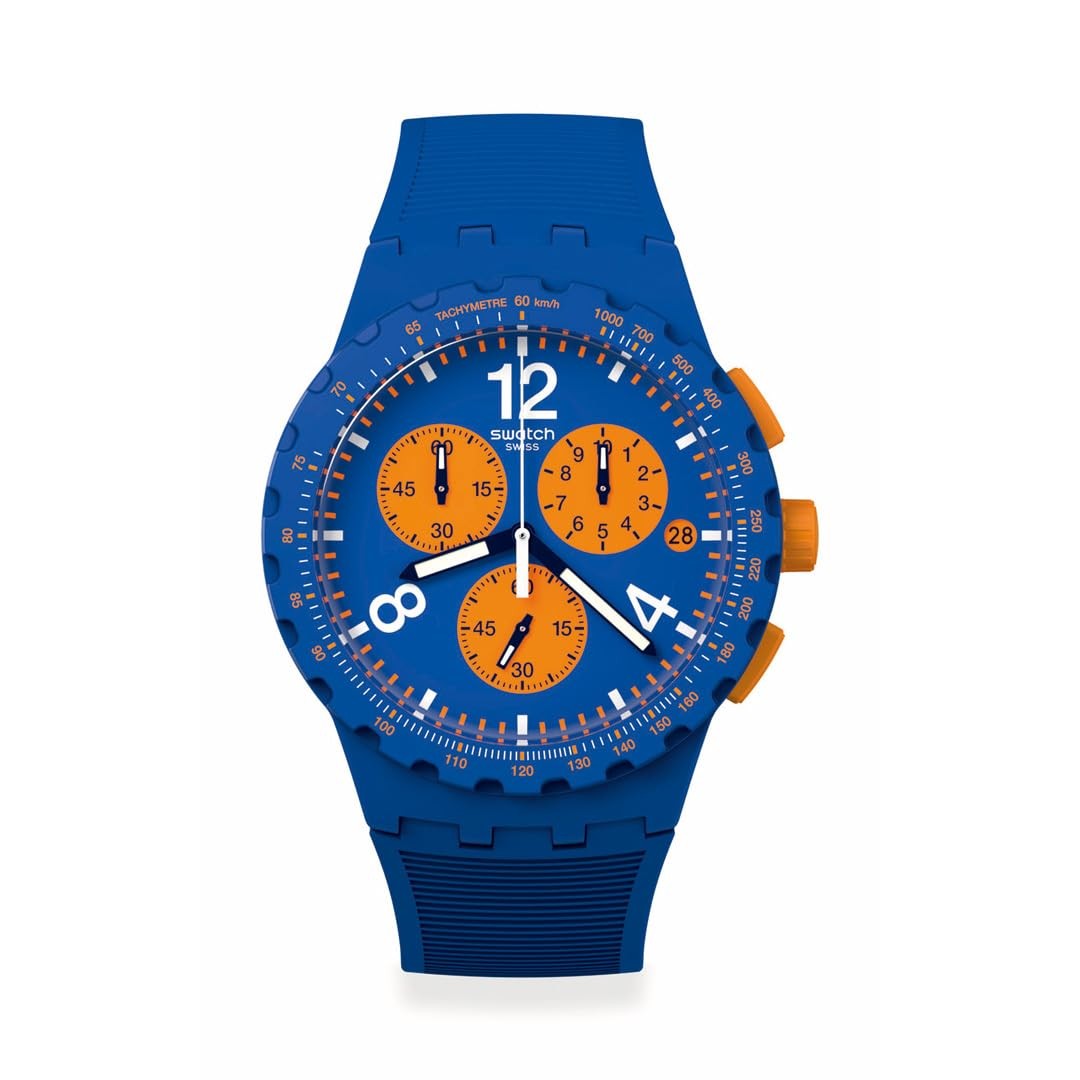 Swatch Watch Primarily Blue SUSN419 Unisex Adults Originals Chrono Quartz
