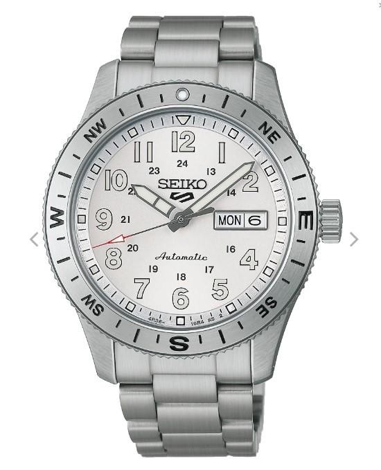 Seiko 5 Sports HDB007 Automatic White Dial Stainless Steel Men’s Field Watch