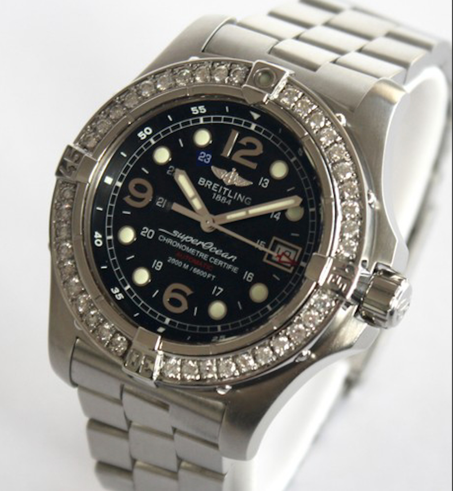 Breitling Superocean Steelfish A17390 44mm Automatic 40 Diamond Bezel Box