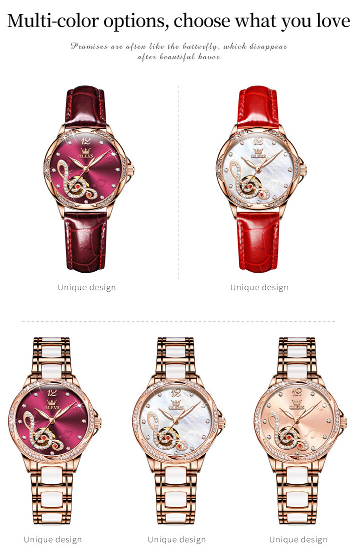 OLEVS Waterproof Luminous Diamonds Dials Automatic Mechanical Watch Women’s