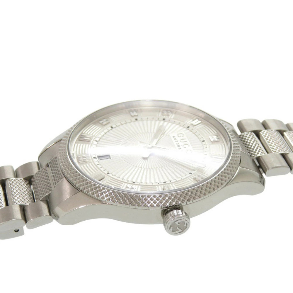 Gucci Eryx Date 126.3 Silver automatic watch Used Silver Wristwatch