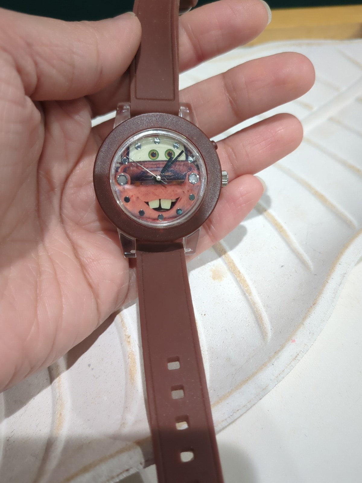 Working Vintage Watch Lightning McQueen Accutime Watch Corp CZ1014 38mm Fit 6.5