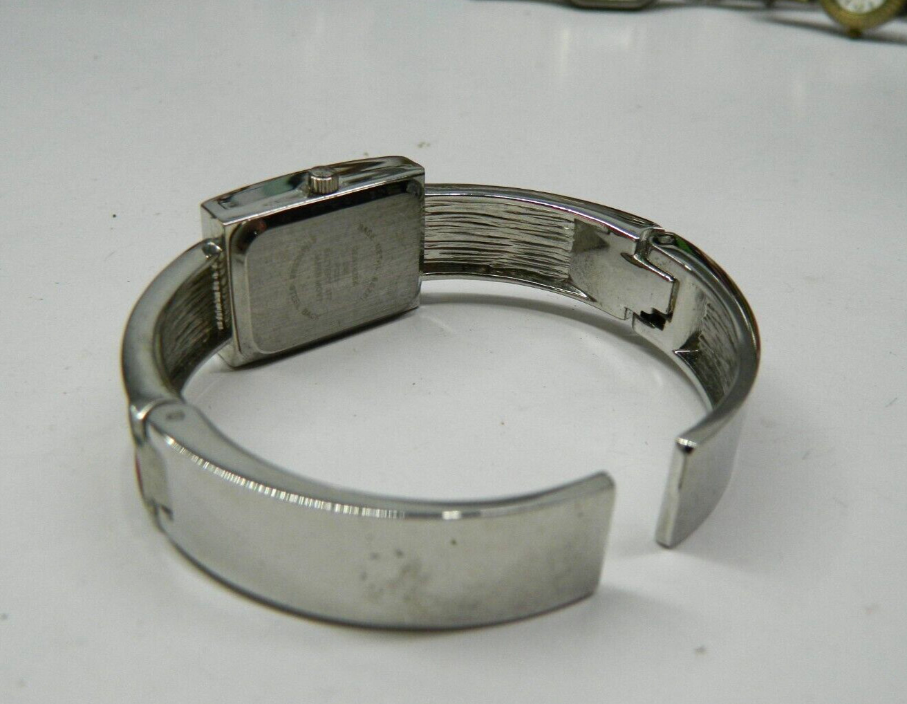 Art Deco style multicolor silver tone cuff/bracelet Watch/Wristwatch