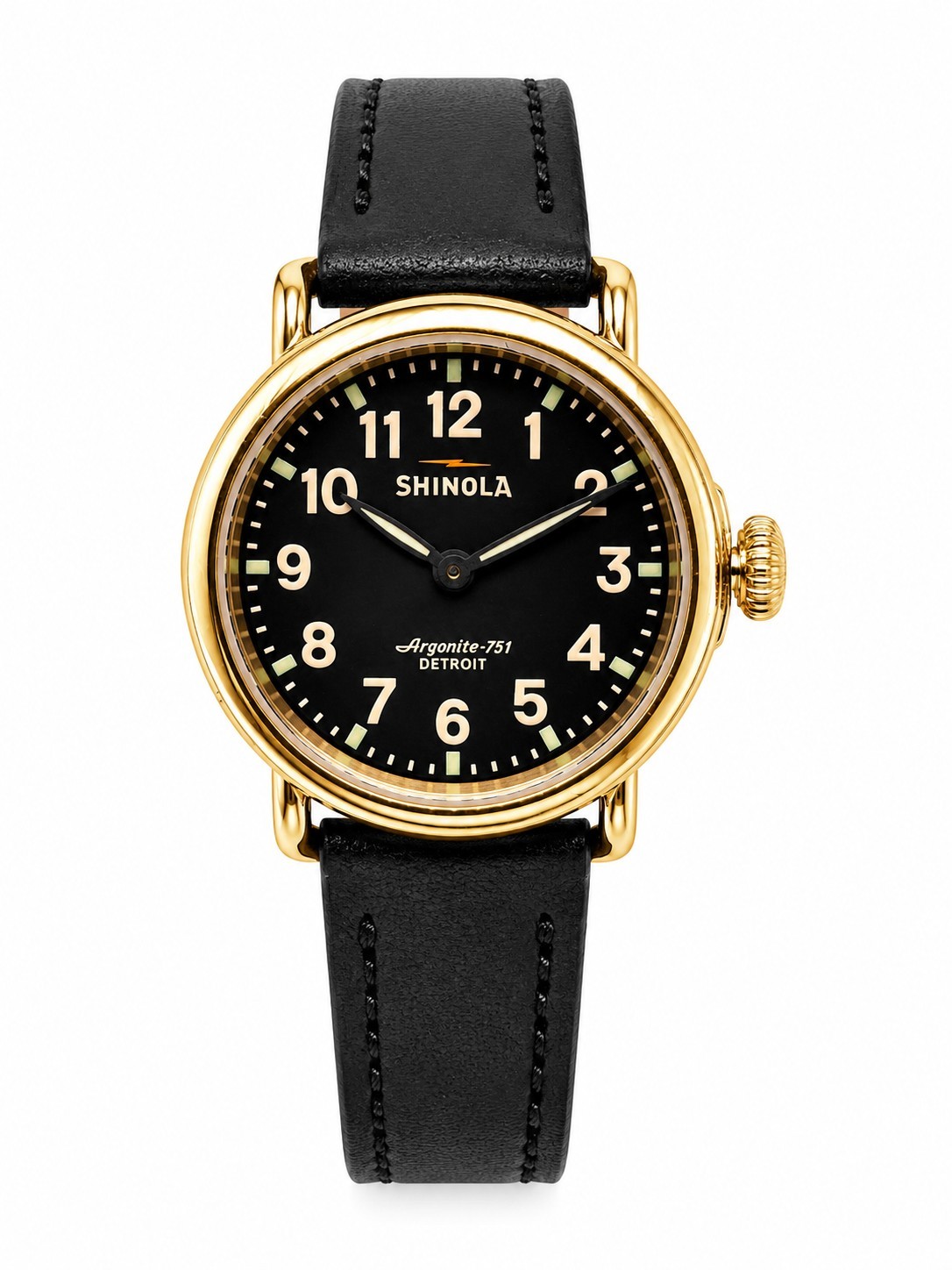 Shinola Runwell Ladies 28mm Black Dial Quartz Wristwatch Argonite 751