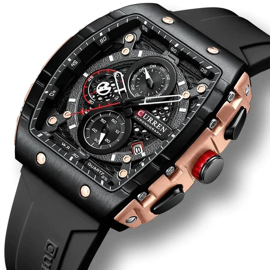 Curren Quartz Chronograph 3ATM Luminous Black Strap Men’s Watch