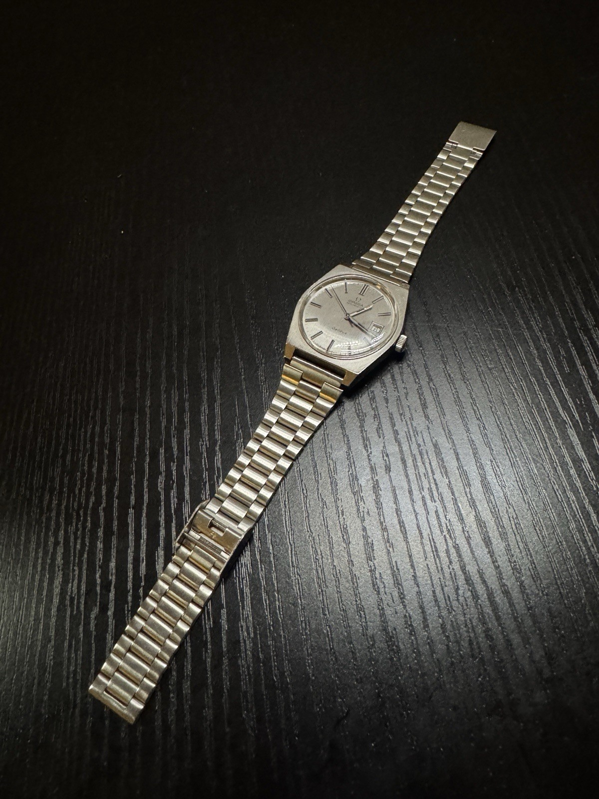 OMEGA Geneve Automatic Silver Dial Date Stainless Steel Bracelet Stick Indices