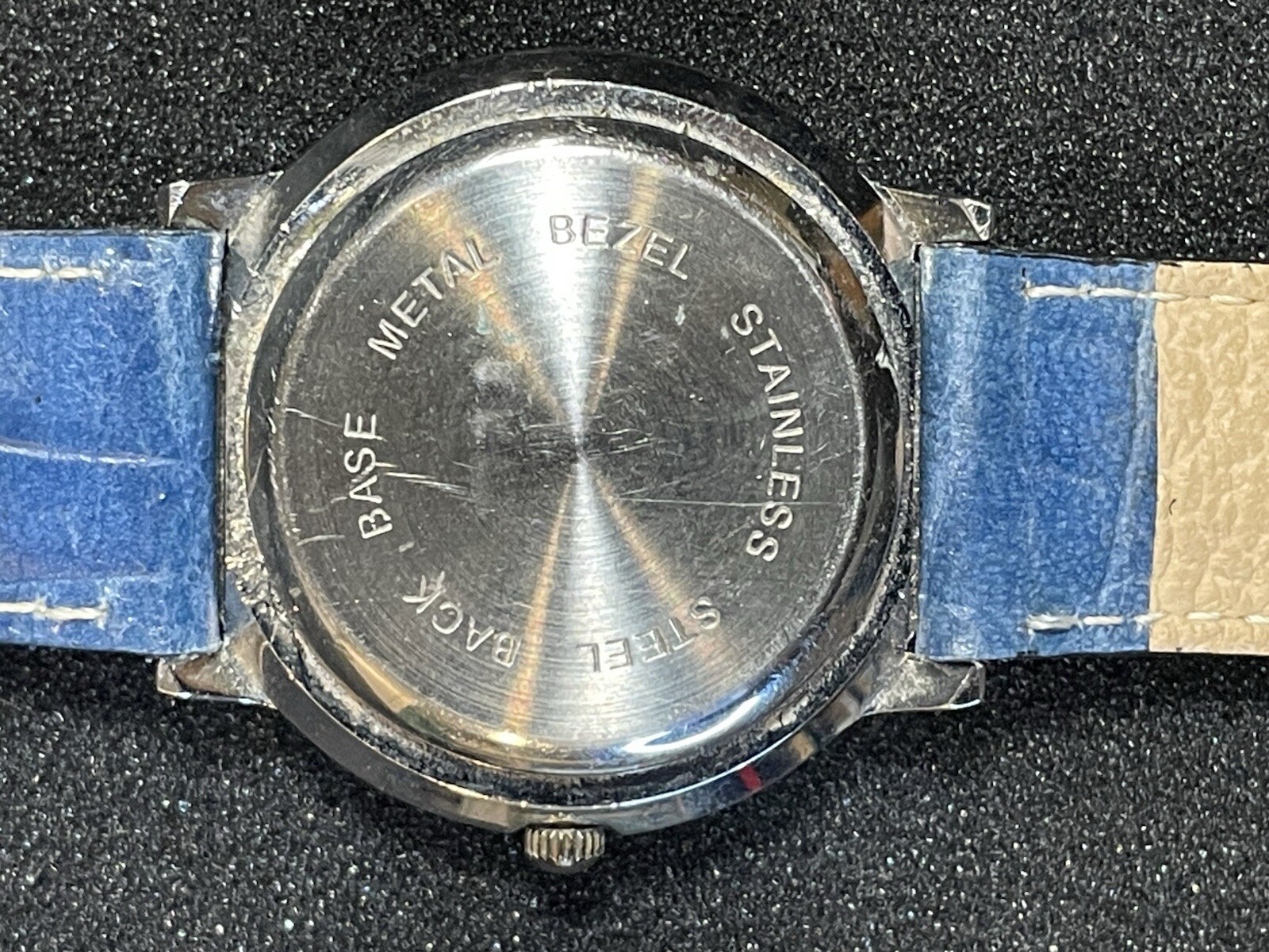 Boca Classics Ladies Watch Multicolor Band Quartz Blue Dial Silver New Battery