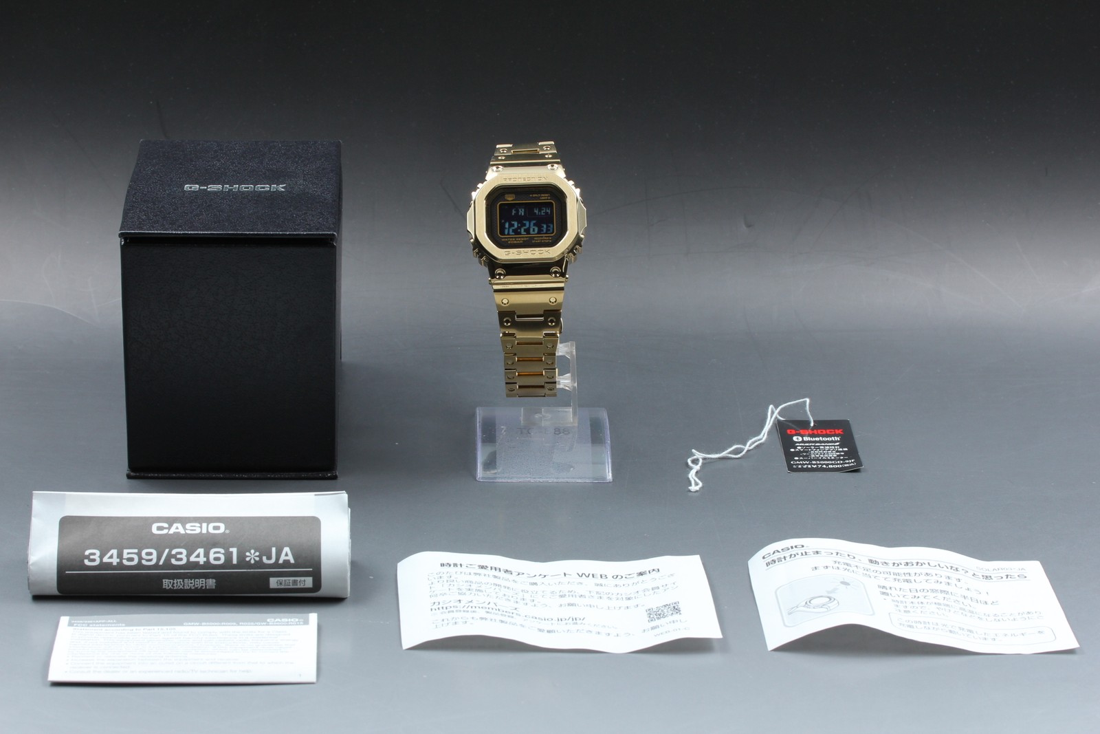 [MINT Box Paper] CASIO G-SHOCK FULLMETAL GMW-B5000GD-9JF Gold Solar Men’s Watch