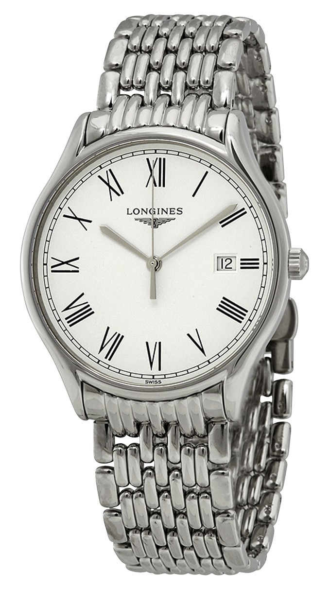 Longines Lyre Stainless Steel White Dial Date Quartz Mens Watch L4.859.4.11.6
