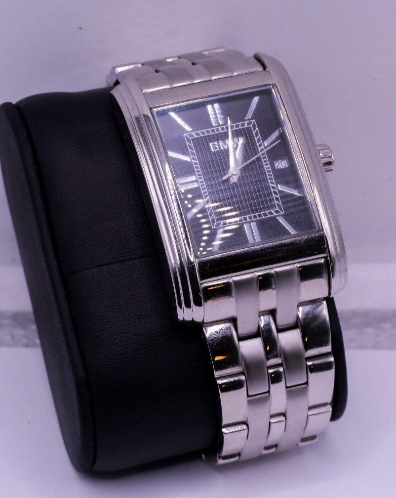 BMW Logo Rectangular Stainless Steel Bracelet Watch Quartz
