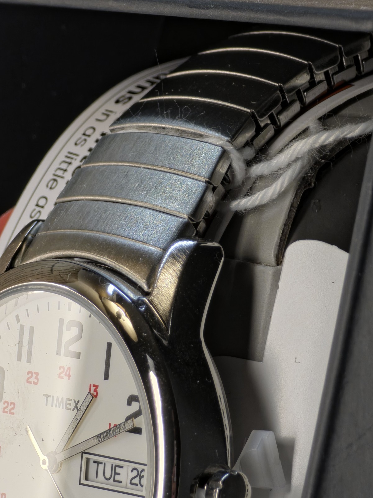 Timex T2N091, Men’s Easy Reader X- Long Expansion Band Watch, Indiglo, Date, NEW