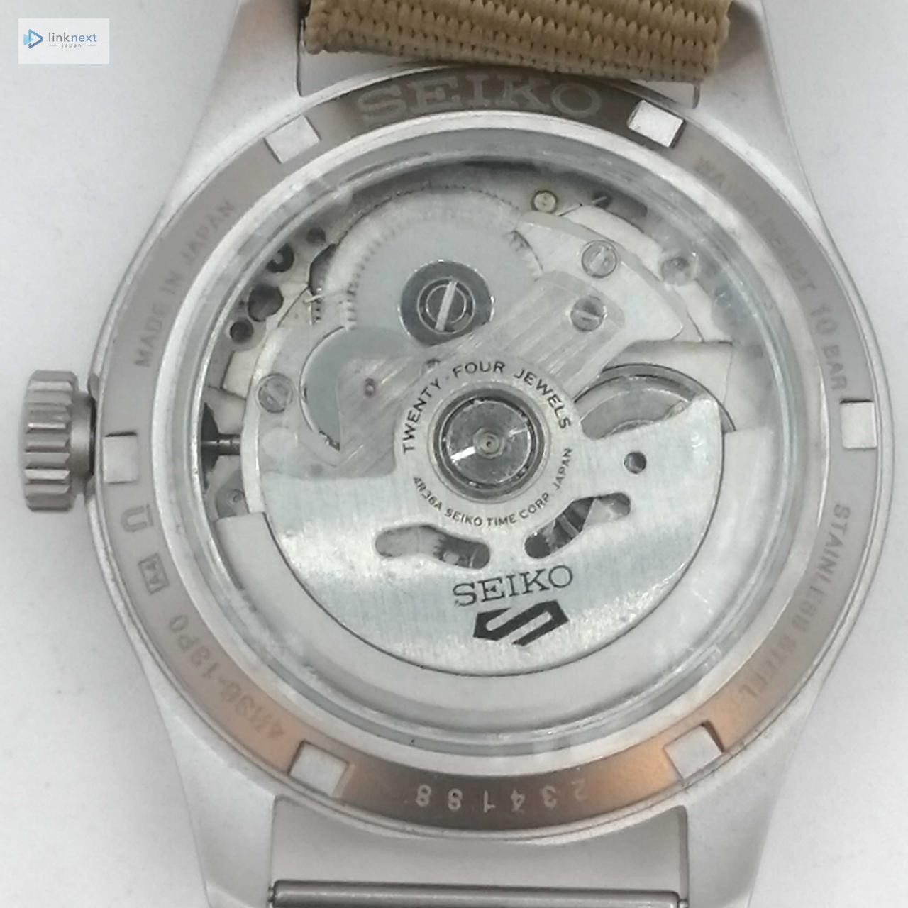 Seiko SBSA199 Men’s Automatic Leather/Fabric Strap Watch