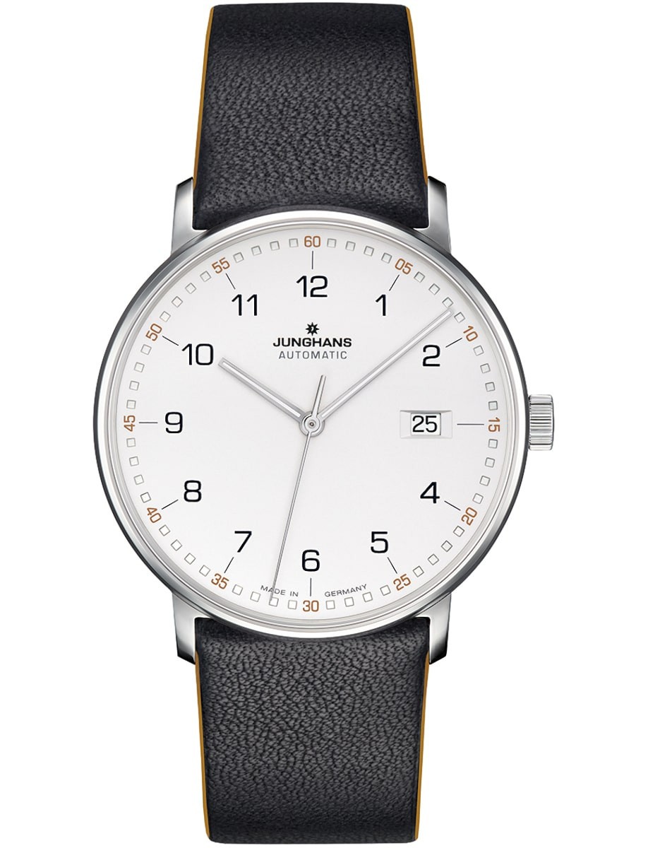 Junghans Form A 39.1mm White Dial Leather Band Watch 27/4731.00