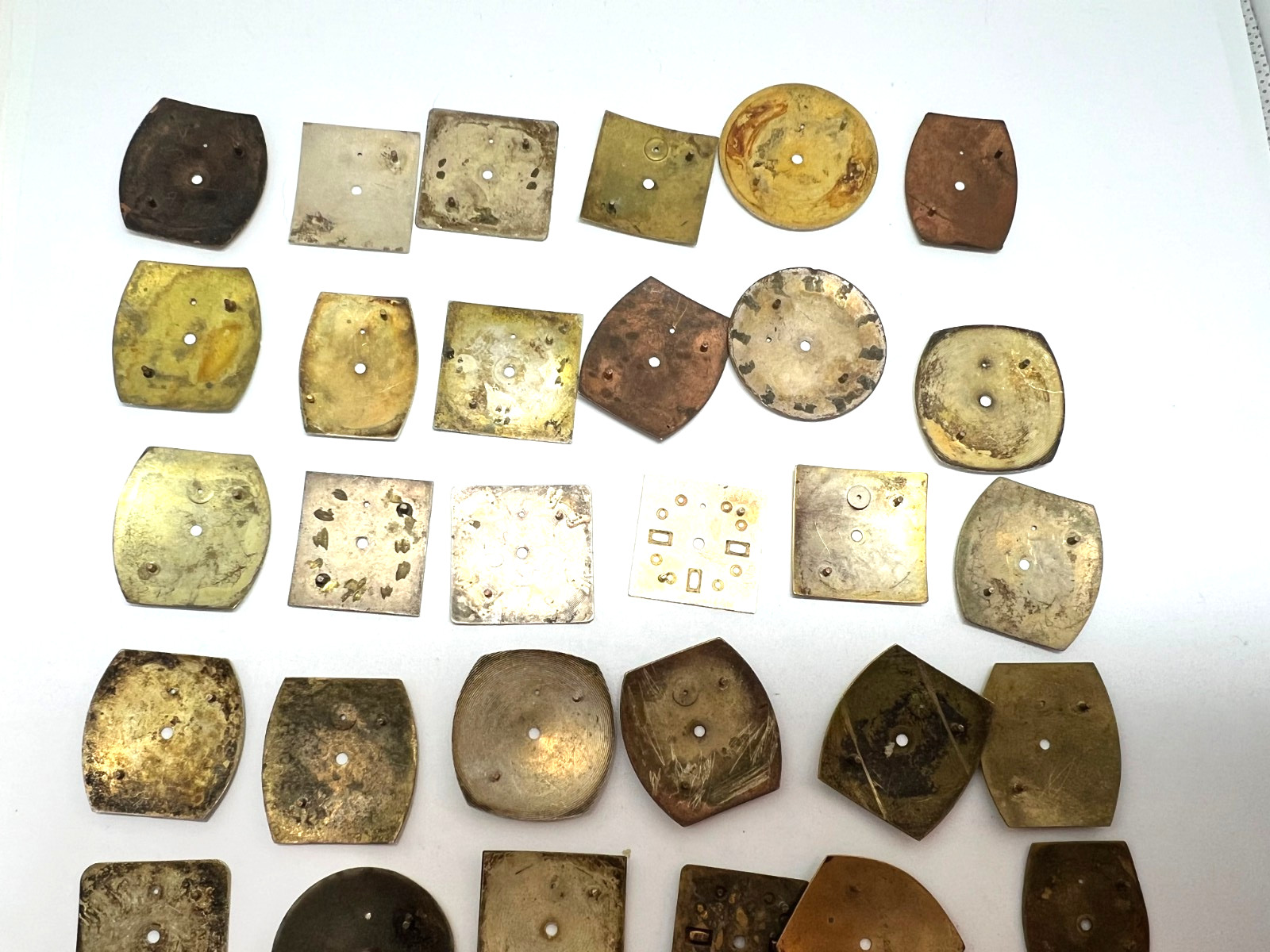 Vintage antique watch dials face various mix lot of 45 steampunk art repairs