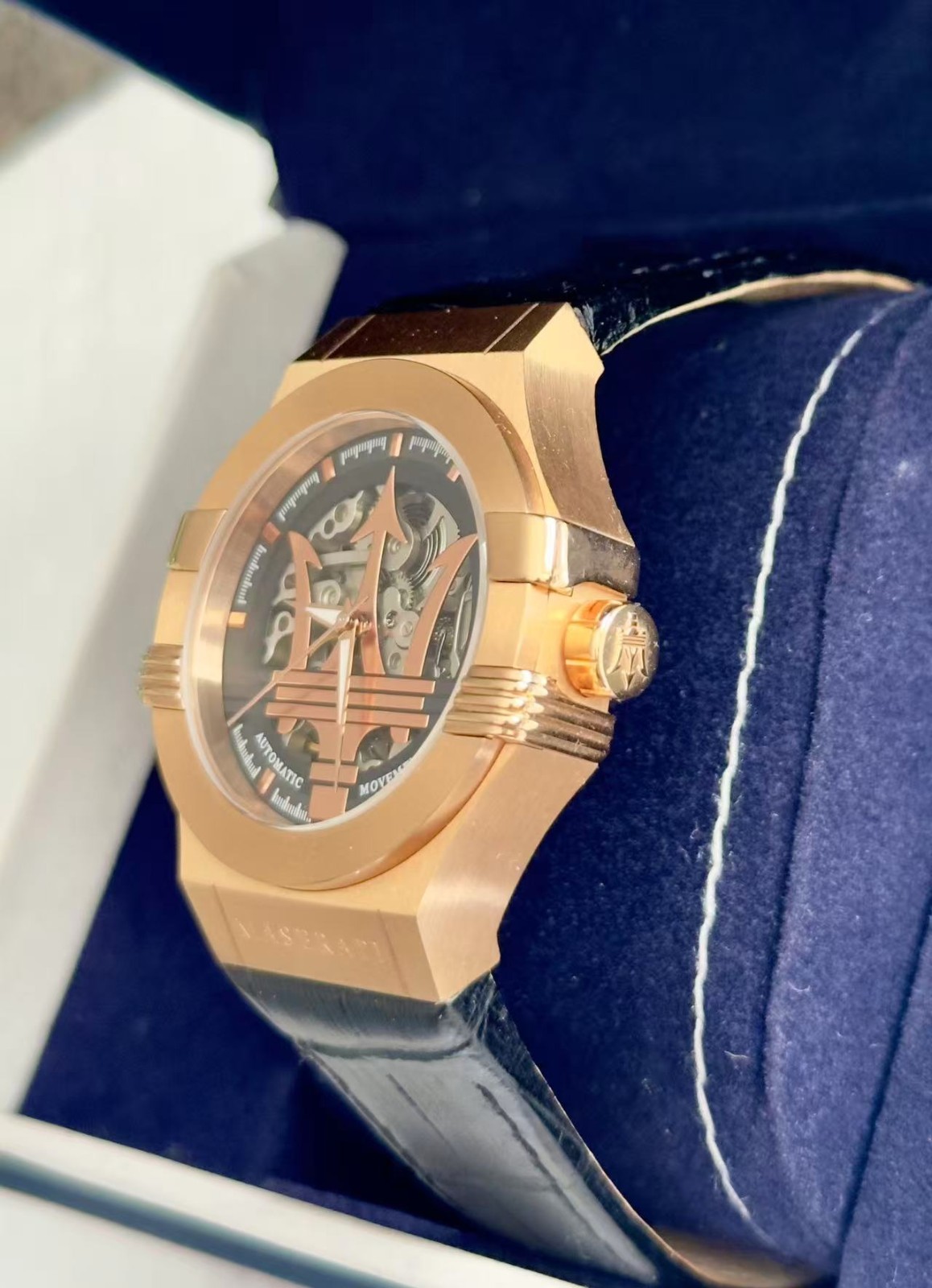 Maserati Potenza Automatic Skeleton Watch R8821108002 RoseGold Full Set BoxPaper