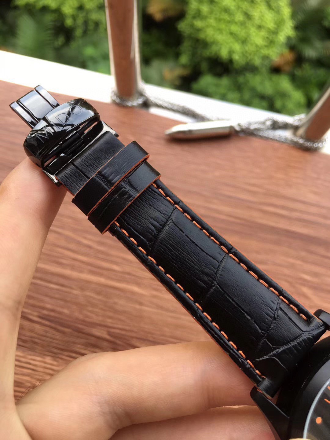 MIDO Multifort Automatic Men Watch Black / Orange 42mm Leather Strap