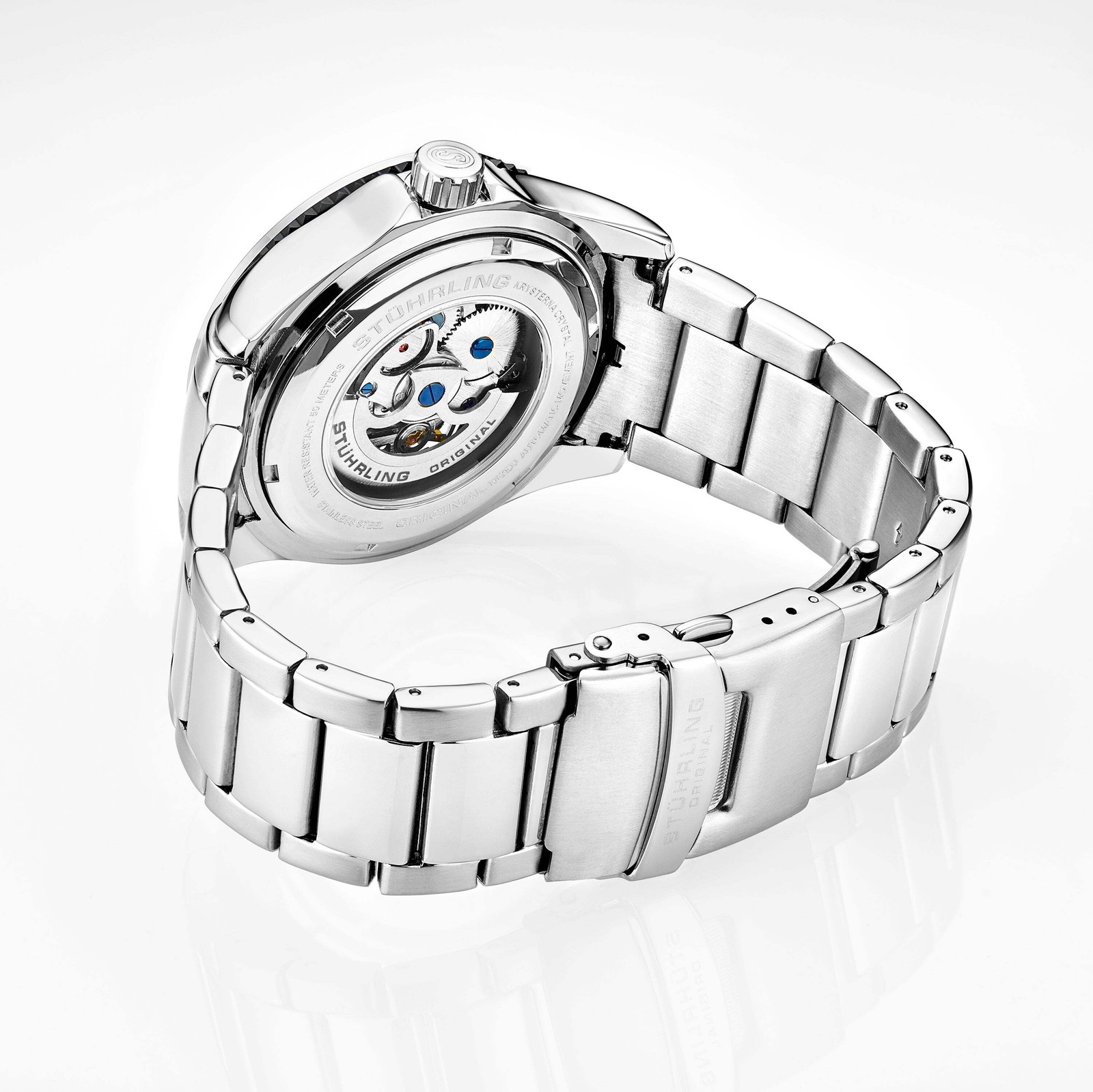 Aquadiver 3963 Silver case/Stainless Steel strap/ Brass Dial | Black Dial Wristw