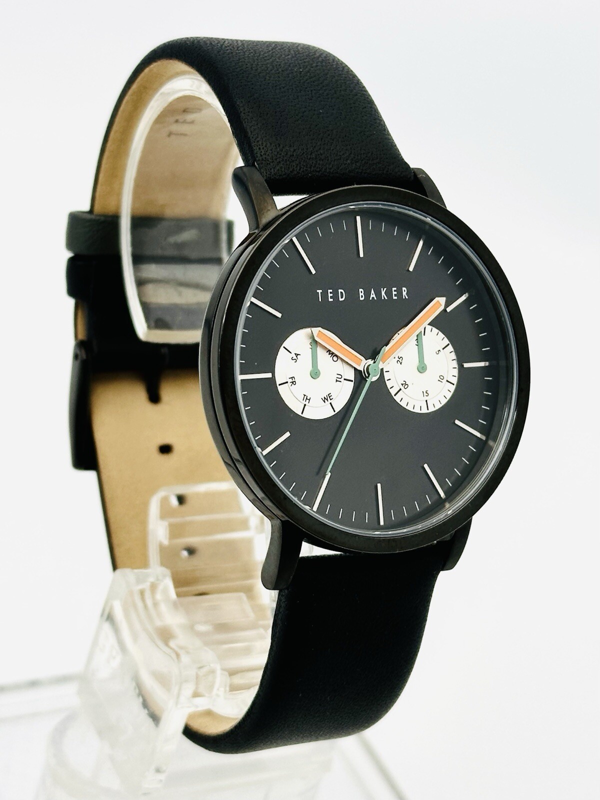 Ted Baker TE1096 SMART CASUAL Black Multi-Function Black Leather Strap Watch