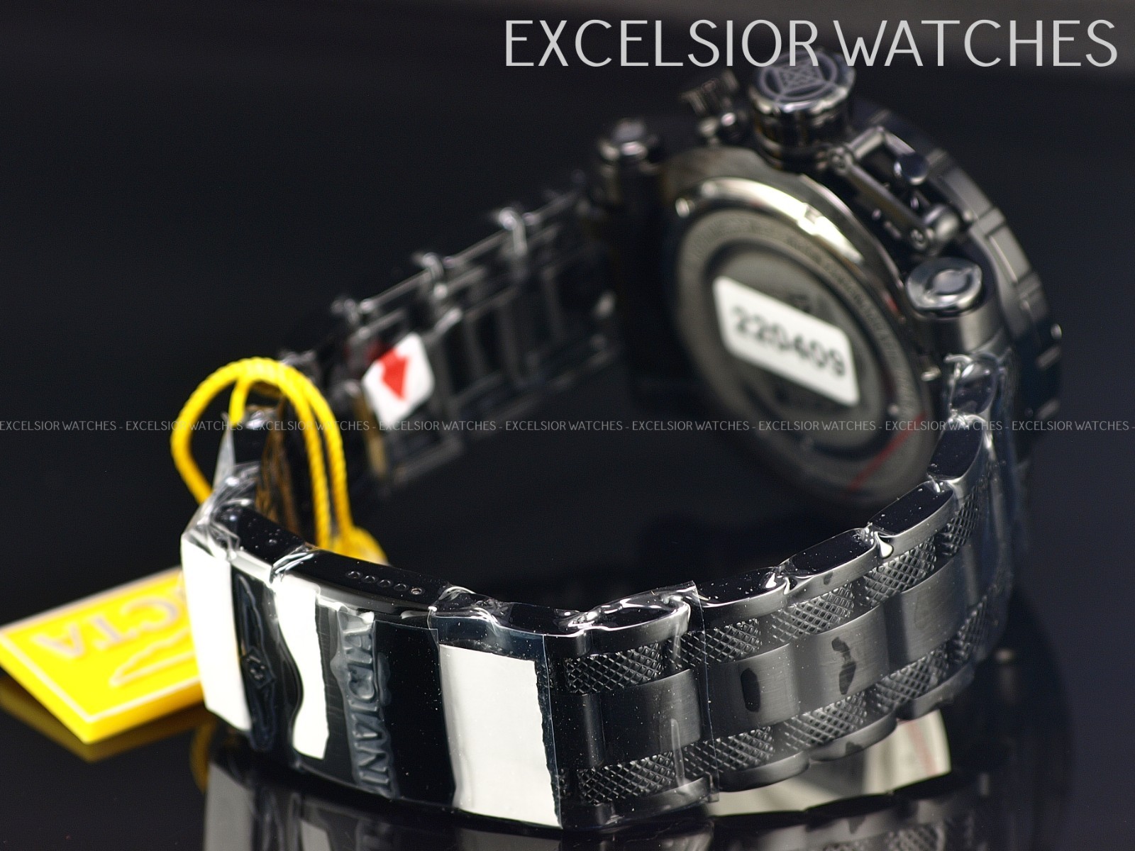 New Invicta Men’s 52mm Coalition Forces Quartz Chronograph Black Yellow SS Watch