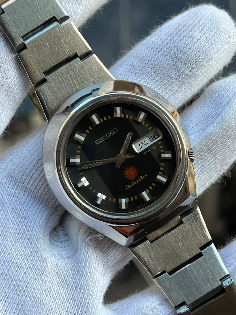 Seiko Advan 6106-7560 Automatic Day Date Vintage Men’s Watch 1972 JDM Rare Model