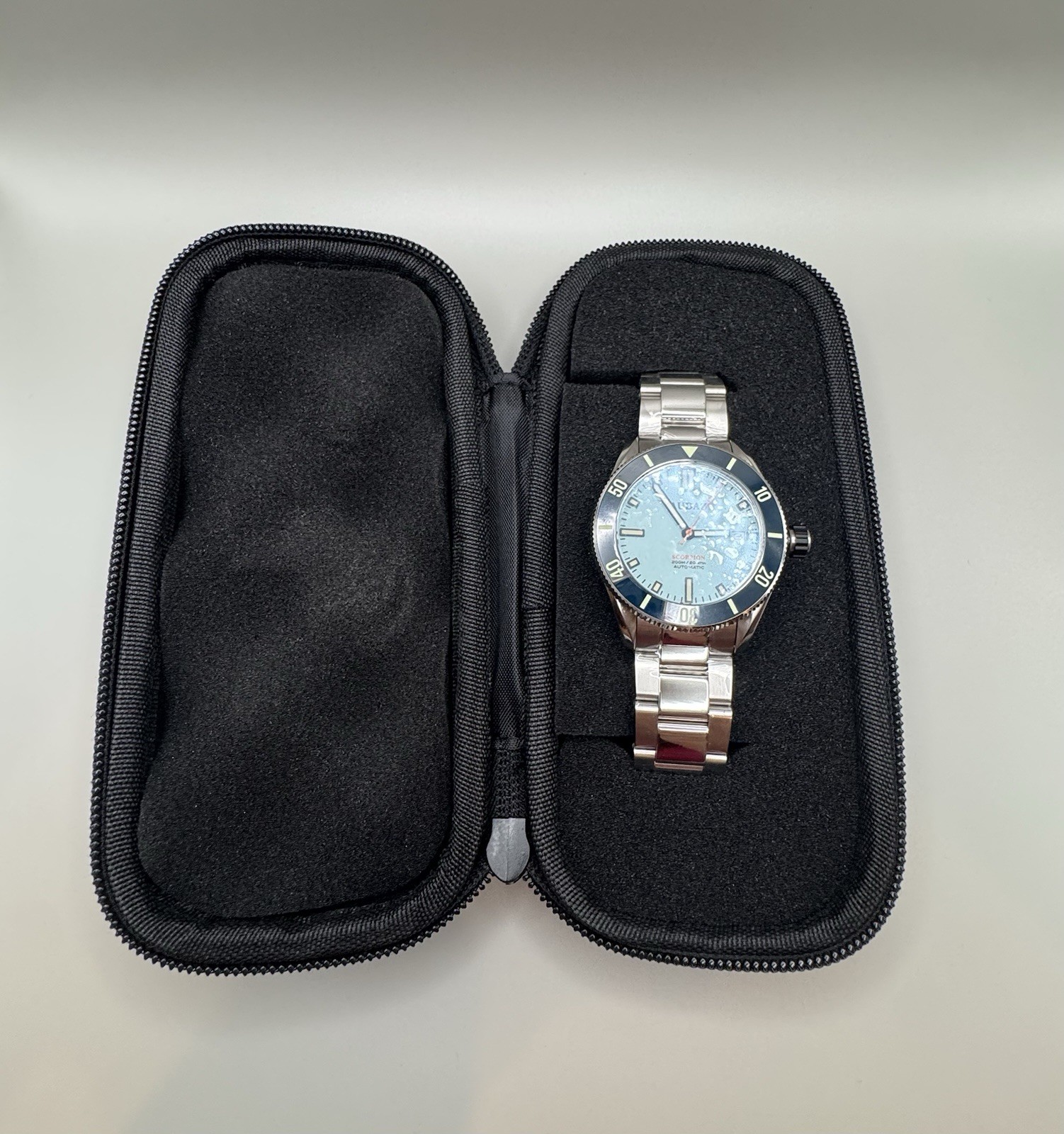 Audaz Scorpion ADZ-3090-05 Automatic Diver NEW 9015 Sapphire 200m Tiffany Blue