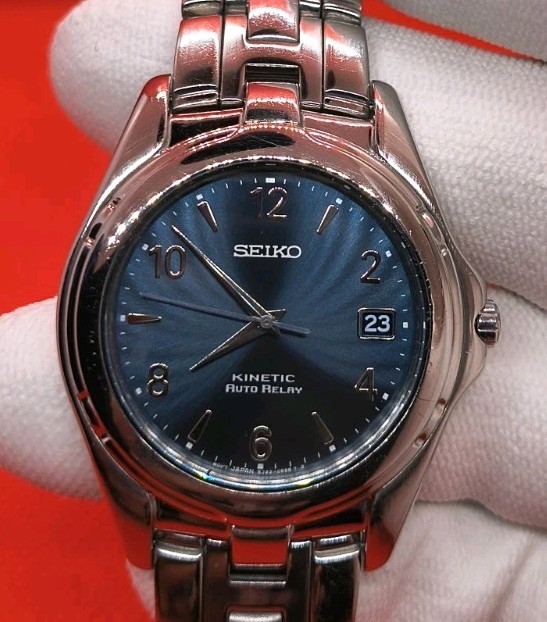 Seiko 5J22-0B69 Kinetic Relay Wristwatch Recently Serviced
