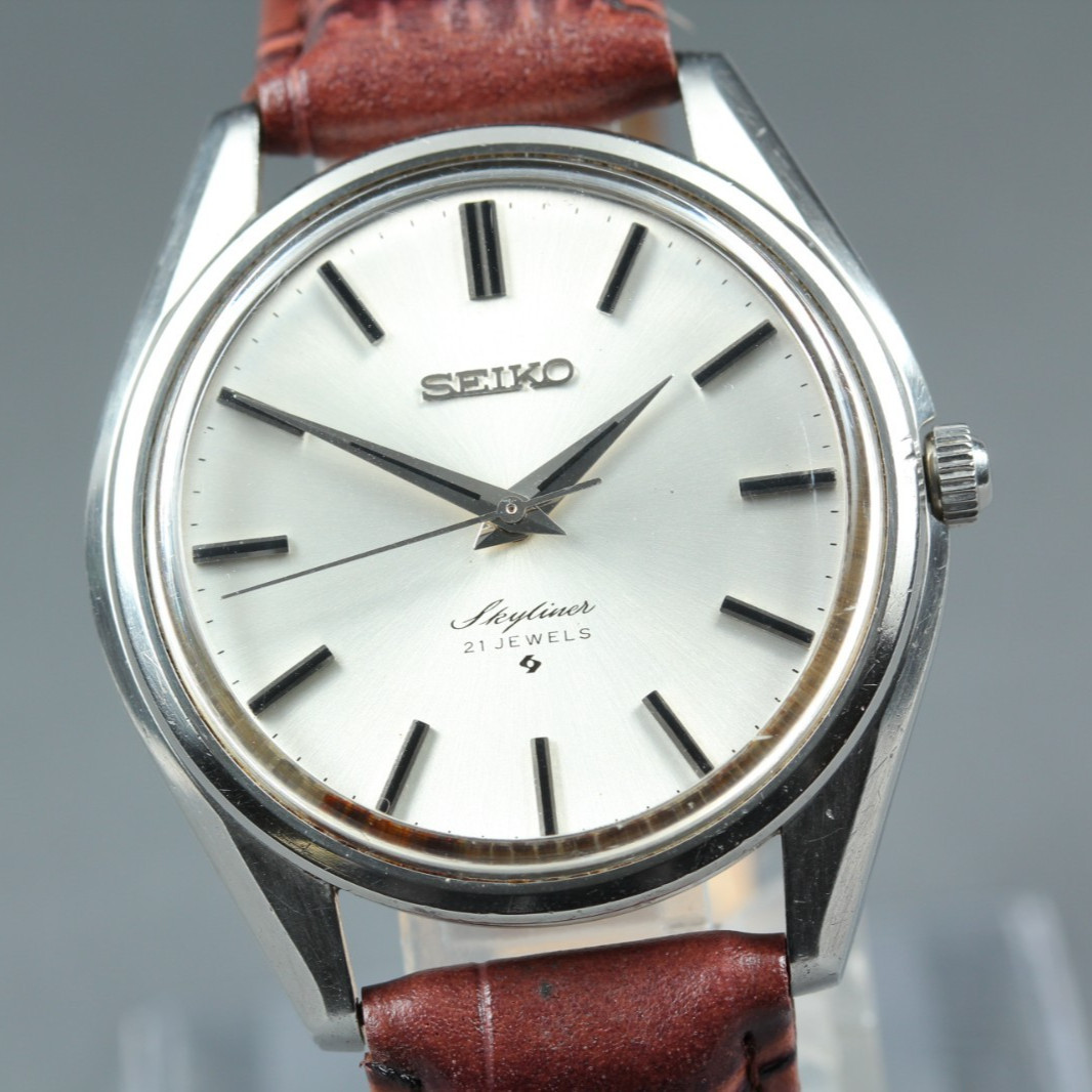 Vintage 1971 [N Mint] Seiko Skyliner 6100-8000 Silver 36mm Men’s Manual Watch jp