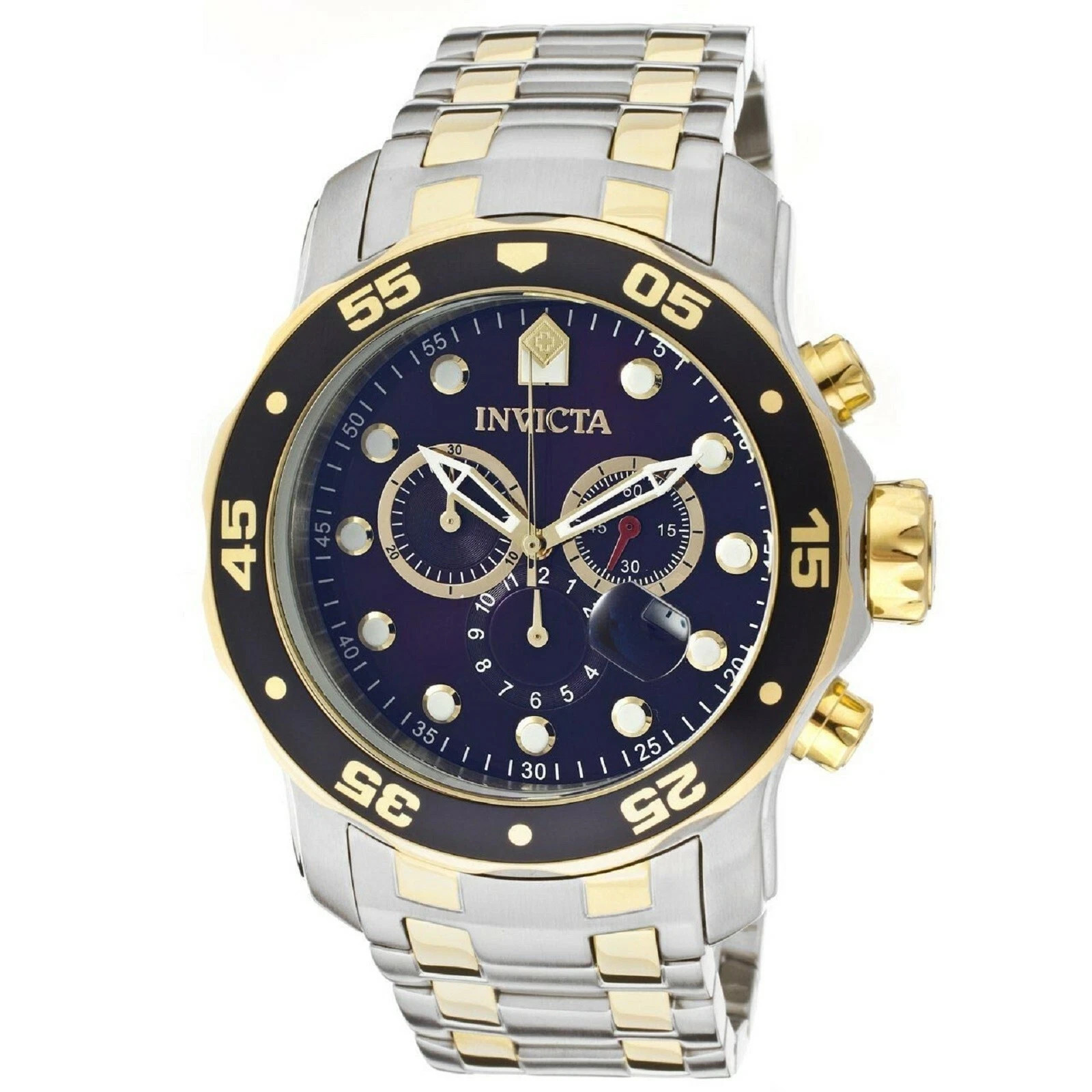 0077 – Invicta Pro Diver SCUBA Men’s Watch – 48mm, Steel, Dark Blue & Gold
