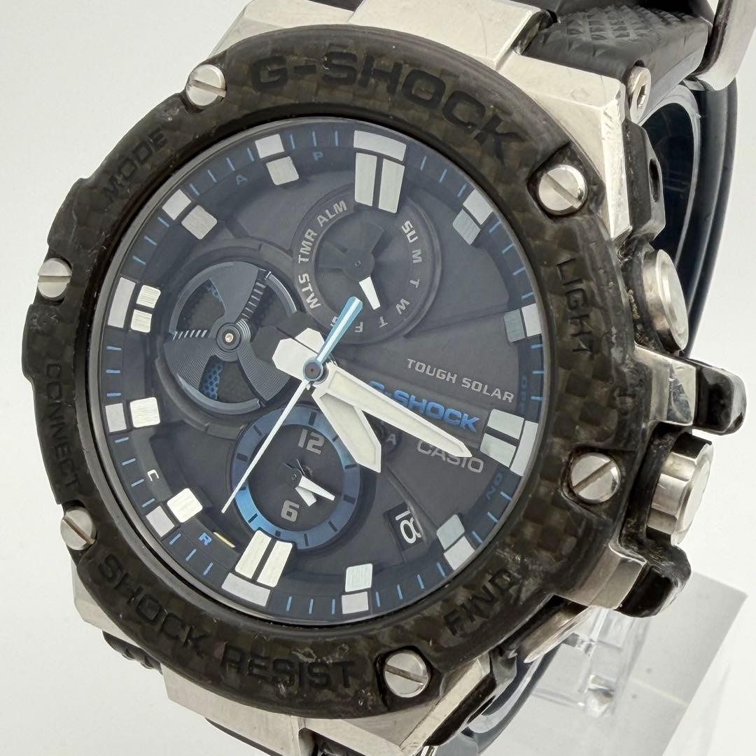 Casio G-Shock B100-G-STEEL Solar Quartz Black Dial Men Wristwatch
