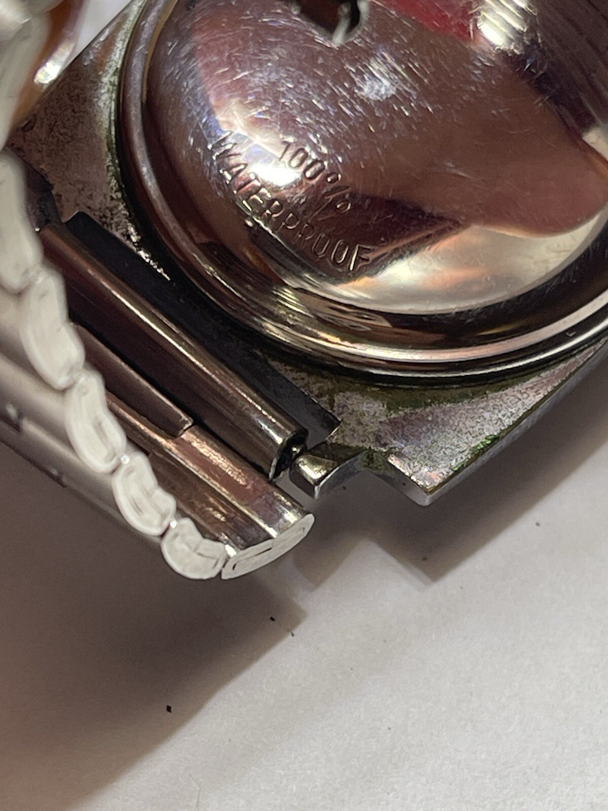 Meister Anker 1960s Auto Silvertone Bracelet Watch 25 Jewels Date- Runs See Note