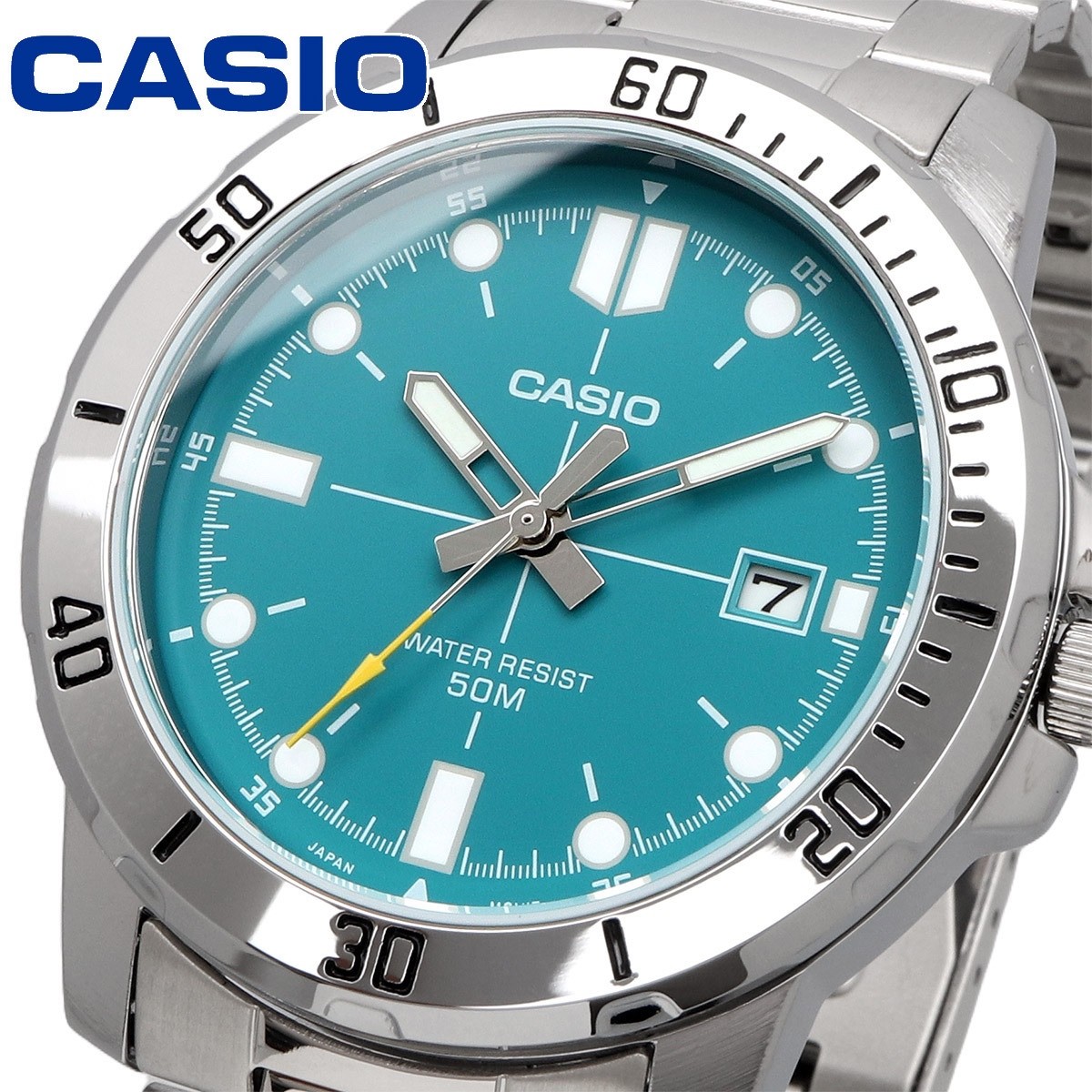 Casio MTP-VD01D-3E2V Men’s Quartz Tiffany Turquoise Blue Dial Silver Steel Watch