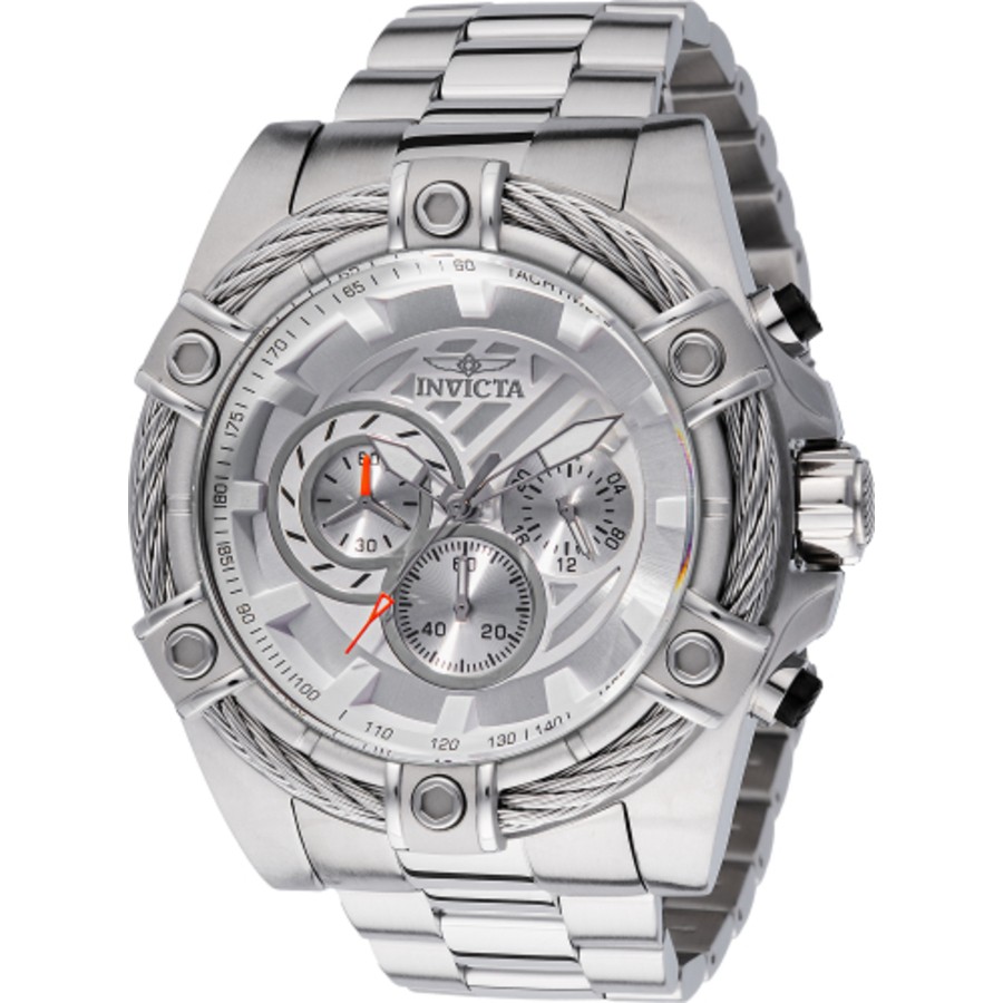 Invicta Bolt Chronograph GMT Quartz Silver Dial Men’s Watch 48864
