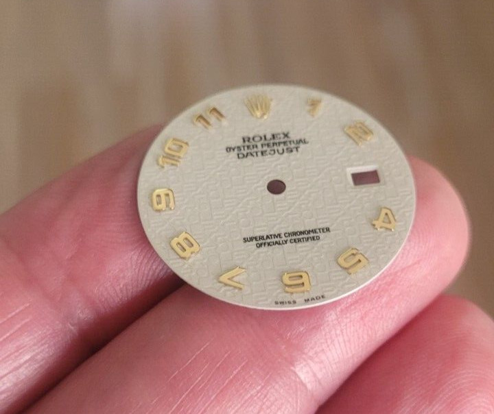 Rolex original quick set men’s dial 16013,16233,116233,off white Arabic Jubilee