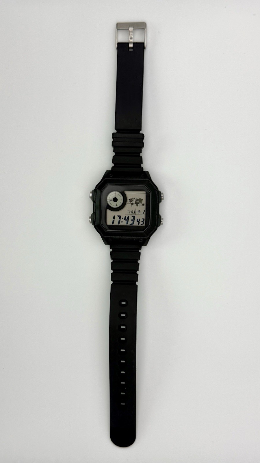 Casio AE-1200WH World Time Digital Watch Modded Dial Black/Dark Green