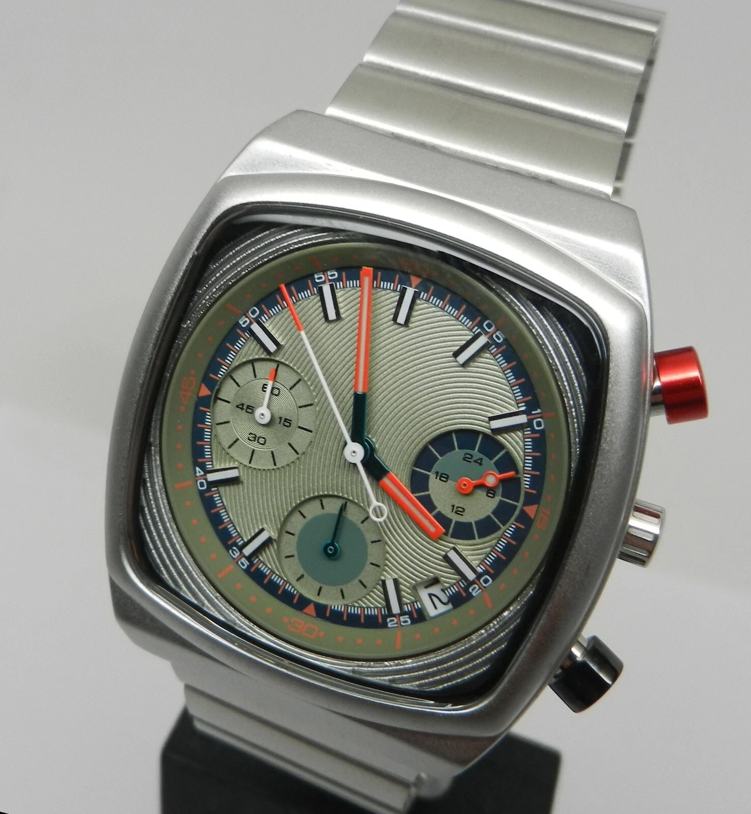 Men’s Ciloa Retro Industrial Microbrand Brew Metric Style Chronograph 37mm Watch