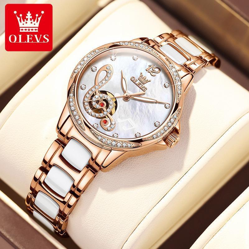 OLEVS Waterproof Luminous Diamonds Dials Automatic Mechanical Watch Women’s