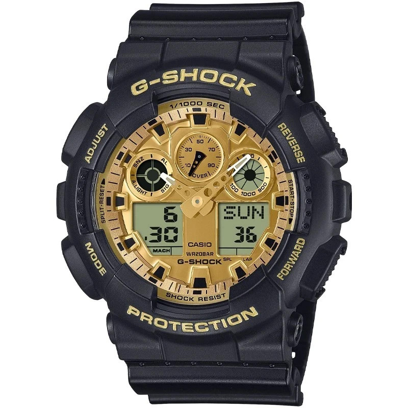 Casio G-Shock Analog-Digital GA-100 Series Gold Dial Men’s Watch GA100GGB-1A9